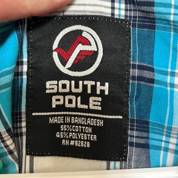 South Pole Plaid Button Down Shirt - Picture 4 of 5